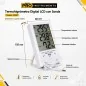 Termohigrometro Digital LCD con Sonda - Pro Instruments - TA298 - Temperatura y humedad interior y exterior