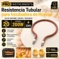 Resistencia Tubular para Incubadora de Huevos - Diam. 20 cm - Potencia 200W - Pro Instruments