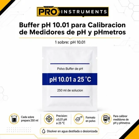 Buffer para Calibración de Medidores de pH y pHmetros 10.01 – Pro Instruments