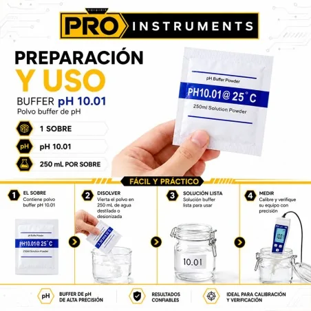 Buffer para Calibración de Medidores de pH y pHmetros 10.01 – Pro Instruments