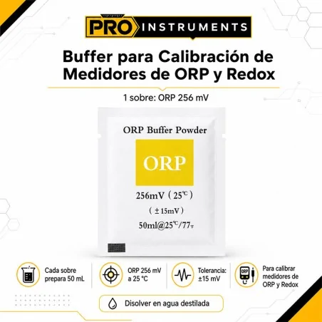Buffer para Calibración de Medidores de ORP y Redox 256 mV – Pro Instruments