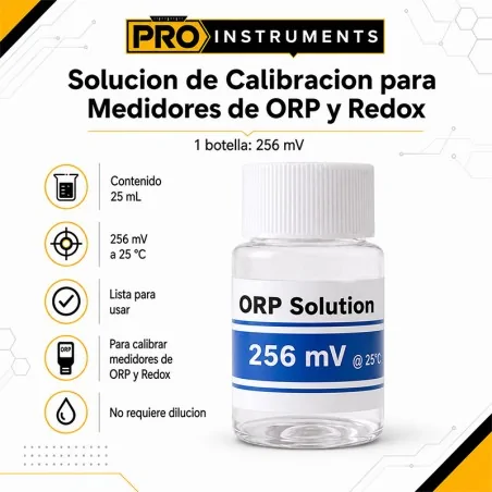 Solución de Calibración para Medidores de ORP y Redox 256 mV – Pro Instruments
