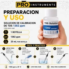 Solución de Calibración para Medidores de TDS Solidos Disueltos 1382 ppm – Pro Instruments