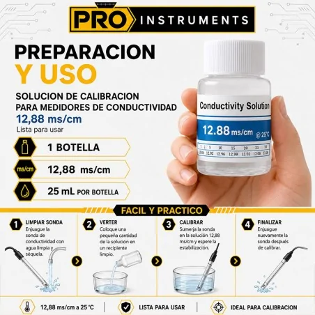 Solucion de Calibracion para Medidores de Conductividad 12,88 ms/cm – Pro Instruments