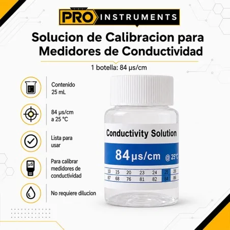 Solucion de Calibracion para Medidores de Conductividad 84 µs/cm – Pro Instruments