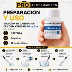 Solucion de Calibracion para Medidores de Conductividad 84 µs/cm – Pro Instruments