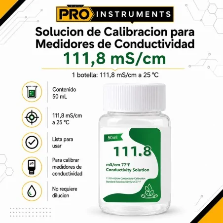 Solucion de Calibracion para Medidores de Conductividad 111,8 ms/cm – Pro Instruments