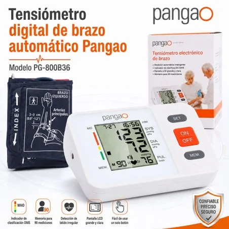 Tensiómetro digital de brazo Automatico - Pangao - PG-800B36