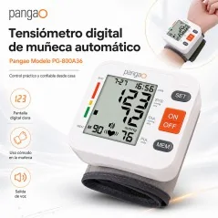 Tensiómetro digital de muñeca Automatico - Pangao - PG-800A36