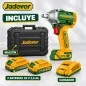 Llave de Impacto 1/2 pulg. 400 Nm Brushless 20 V - JADEVER JDCD1B40 - Incluye Bateria y Cargador