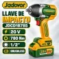 Llave de Impacto 1/2 pulg. 780 Nm Brushless 20 V - JADEVER JDCD1B785 - Incluye Bateria y Cargador