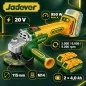 Amoladora Angular Inalámbrica Brushless 20V 115mm 950W - JADEVER JDLAP5322 - Incluye Bateria y Cargador