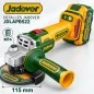 Amoladora Angular Inalámbrica Brushless 20V 115mm 1150W - JADEVER JDLAPB522 - Incluye Bateria y Cargador