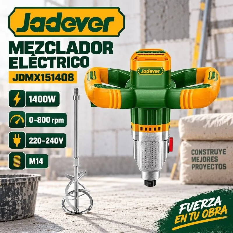Mezclador Eléctrico 1400W M14 0-800rpm - Jadever JDMX151408