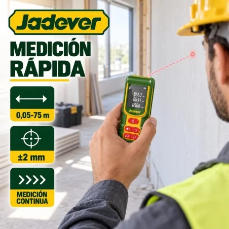 Medidor de Distancia Laser 75m Jadever JDDL15167 Caja