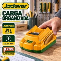 Cargador de Bateria 20V 2,0A 220-240V Jadever JDFCP502 Caja