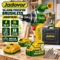 Taladro Percutor Brushless 13mm 162Nm 20V 2x Baterias 4Ah Jadever JDCDP16281