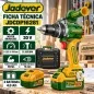 Taladro Percutor Brushless 13mm 162Nm 20V 2x Baterias 4Ah Jadever JDCDP16281