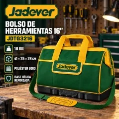 Bolso de Herramientas 16" con Base (41x25x26 cm) Jadever JDTG3216