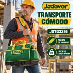 Bolso de Herramientas 16" con Base (41x25x26 cm) Jadever JDTG3216