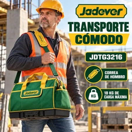 Bolso de Herramientas 16" con Base (41x25x26 cm) Jadever JDTG3216