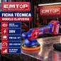 Pulidora 150mm Brushless 20V EMTOP ELAP20158 - Incluye Bateria y Cargador