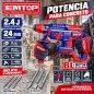 Rotomartillo SDS-Plus 24mm 2.4J Brushless 20V - EMTOP - ELRH20248 - No Incluye Bateria