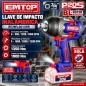 Llave de Impacto 3/4" Brushless 1350Nm 20V - EMTOP - ECIWL201355 - No Incluye Bateria