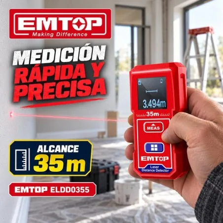 Medidor de Distancia Laser 35m - EMTOP - ELDD0355