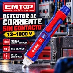 Detector de Corriente Sin Contacto 12-1000V - EMTOP - ETPL100091