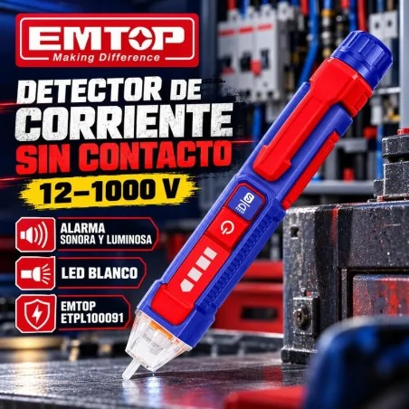 Detector de Corriente Sin Contacto 12-1000V - EMTOP - ETPL100091
