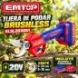 Tijera de Podar Brushless 20V - EMTOP - ELSL203051 - Incluye Bateria y Cargador