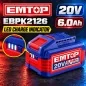 Batería 20V 6Ah de Litio - EMTOP - EBPK2126