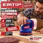 Lijadora Roto-Orbital 20V 125mm + 5 Lijas EMTOP ELROS2002 - No Incluye Bateria