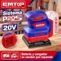 Lijadora Orbital 20V Brushless - EMTOP - ELSHS2024 - No Incluye Bateria