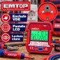 Comprobador de Tomas Electricas LCD - EMTOP - ESTR30011
