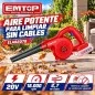 SOPLADOR A BATERIA 20V - EMTOP - ELAB2078 - No Incluye Bateria