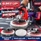 Pulidora 180mm BL + Accesorios - EMTOP - ELAP20188 - Incluye Bateria y Cargador