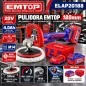 Pulidora 180mm BL + Accesorios - EMTOP - ELAP20188 - Incluye Bateria y Cargador
