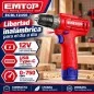 Taladro Atornillador 10mm 20Nm 12V - EMTOP - ECDL12456 - Incluye Bateria