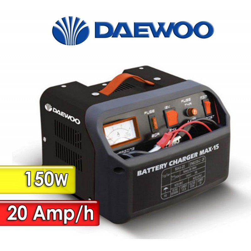 Cargador de Bateria 150 W y 20 Ah - Daewoo - DAMAX30